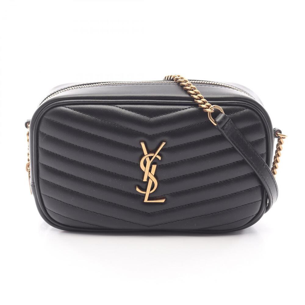Saint Laurent Paris LOU Bag Shoulder Leather Black New